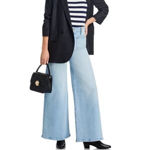 MOTHER Lil' Patch Pocket Undercover Petite High Rise Wide Leg Jeans